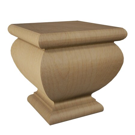 Designs Of Distinction 4" Square Lille Bun Foot - Alder 01750460AL1